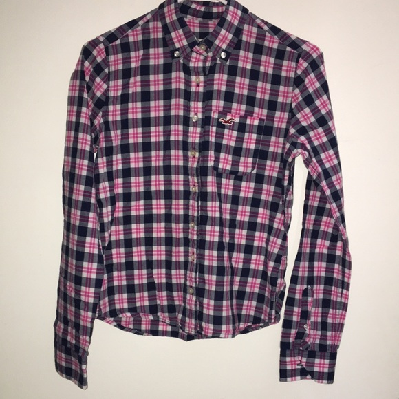 Plaid long sleeve Hollister top - Picture 1 of 3